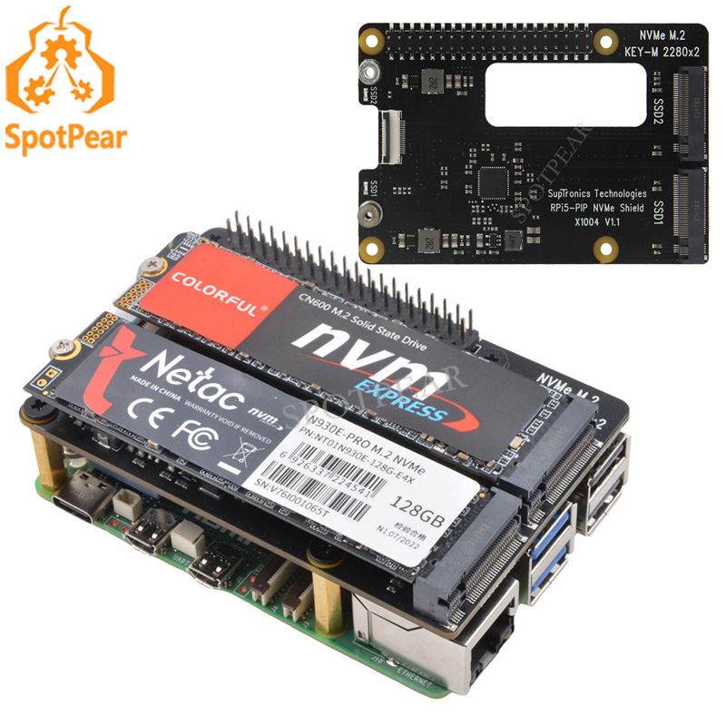 Raspberry Pi 5 8Gb Board - Carte adaptateur X1004 Raspberry Pi 5