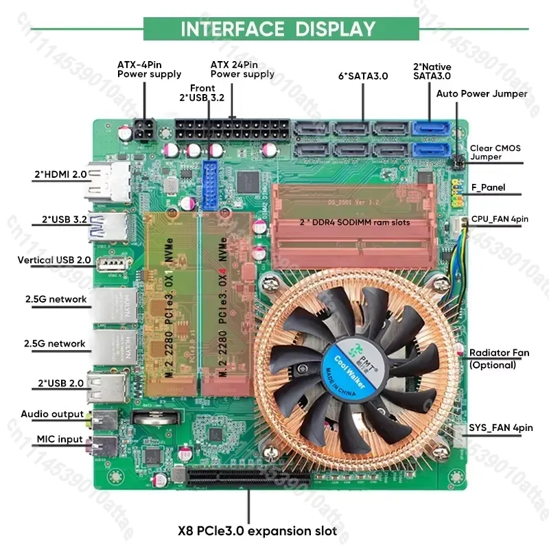 Compatible avec la carte mère  - Nas Motherboard 8 Sata Mini Itx avis et prix